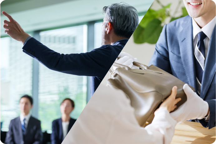 研修を受けたスタッフが対応する様子